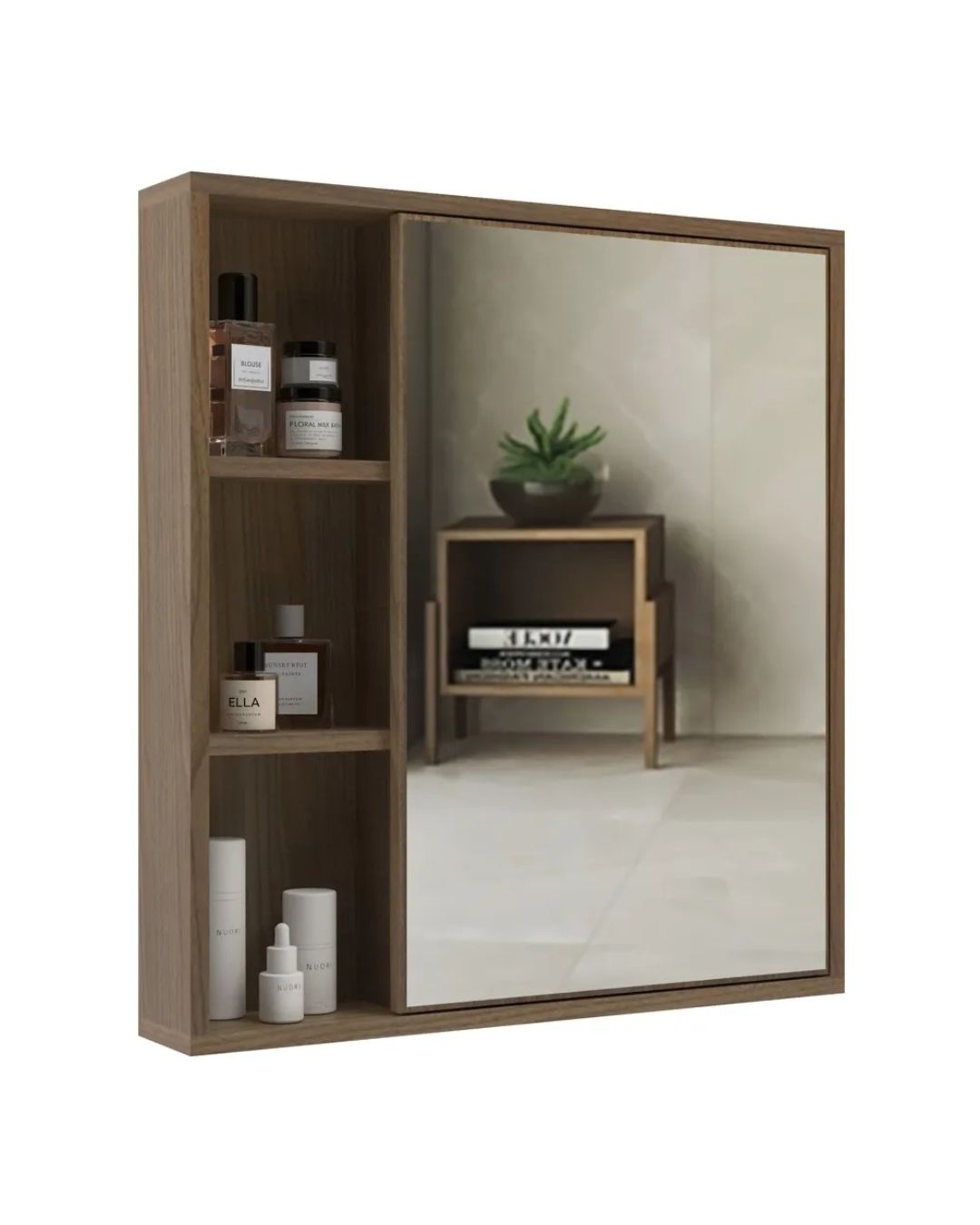 imagem de Espelheira para Banheiro 60cm com Nichos Multimóveis